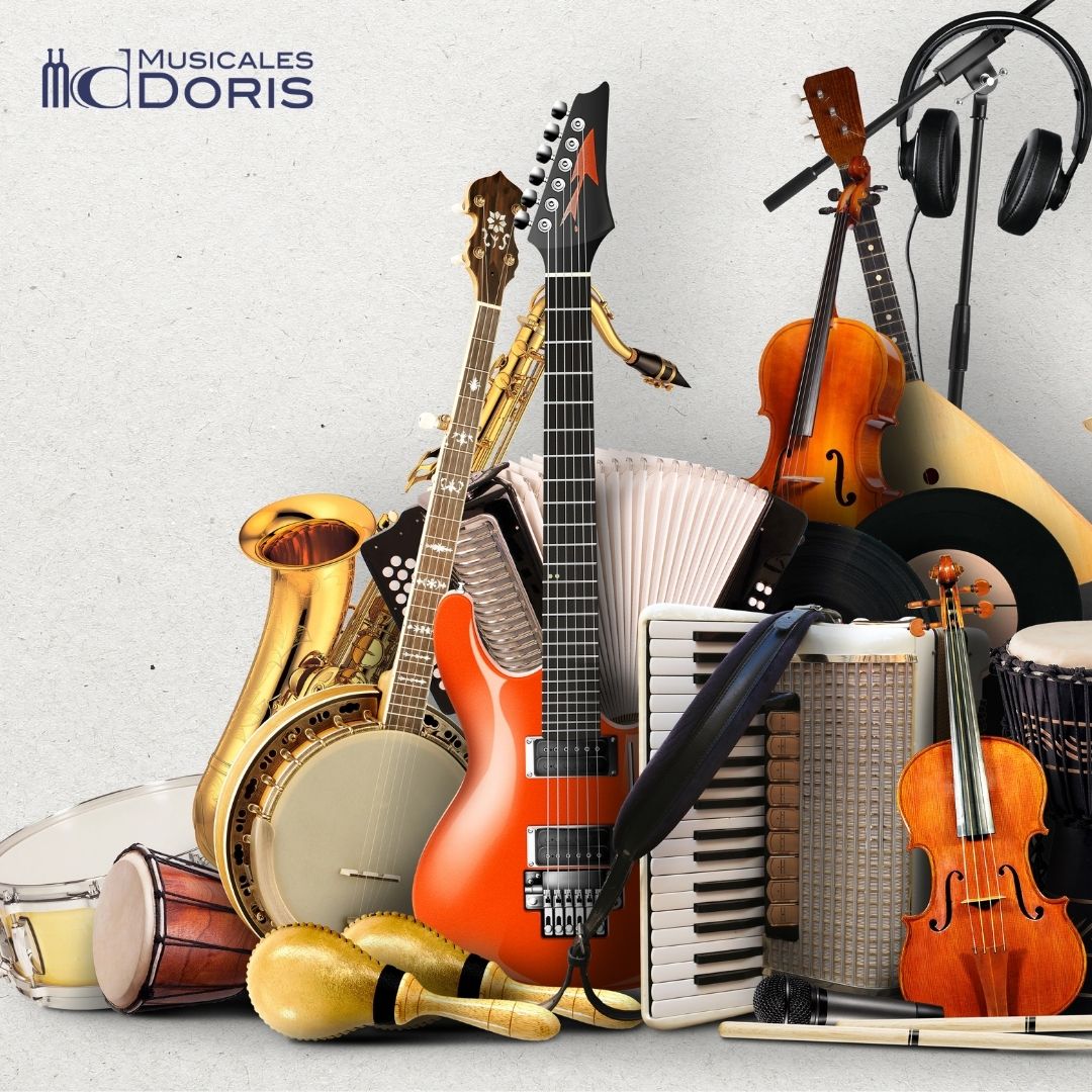 Instrumentos musicales coloreados