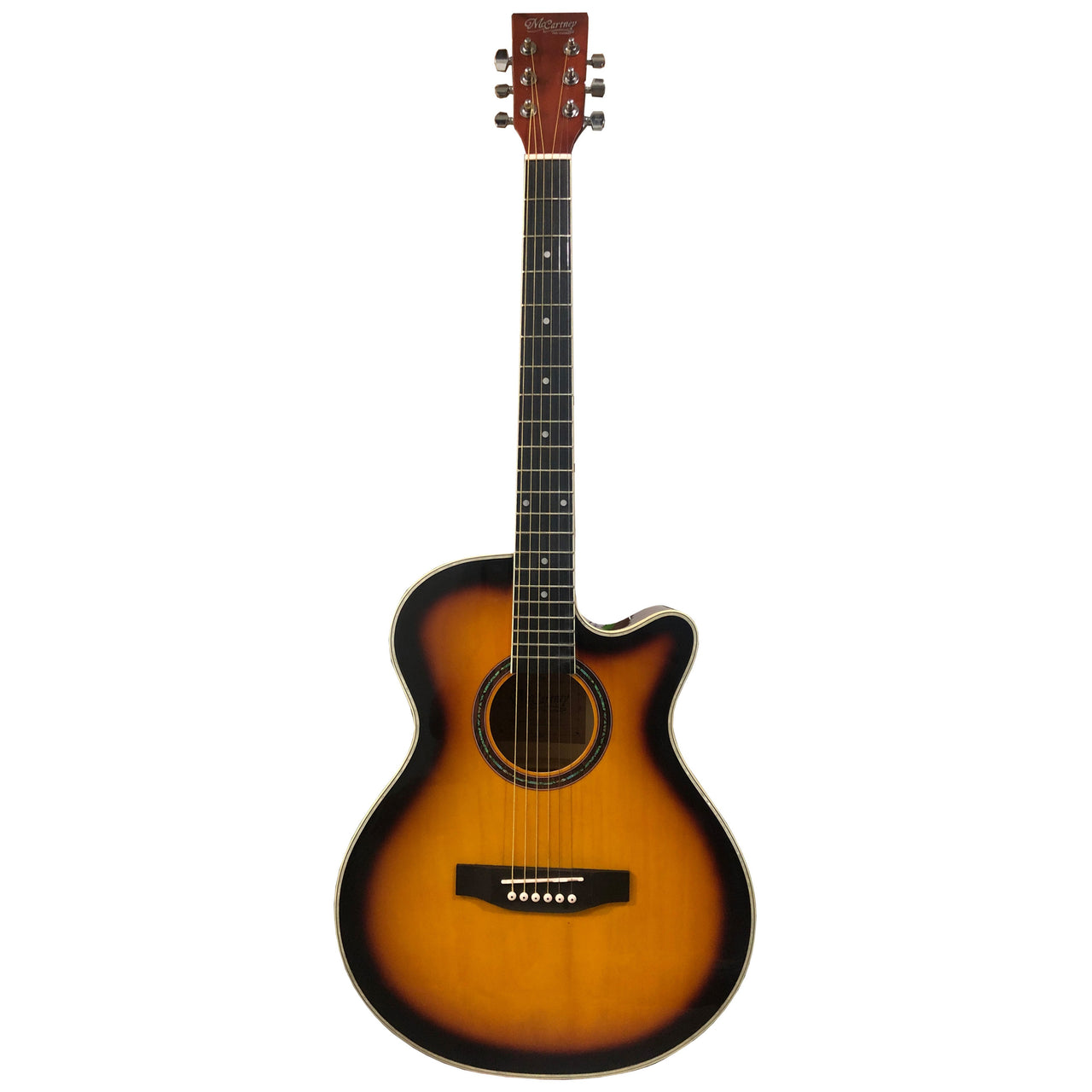 Guitarra Electroacustica Mc Cartney Qag40eq-sb-gs Sombreada Con Corte