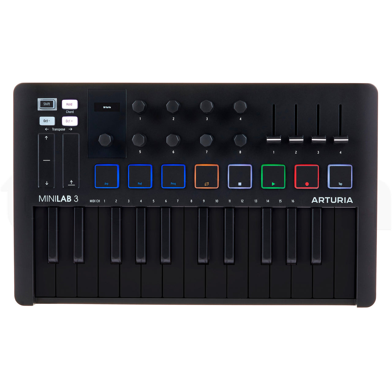 Controlador Arturia Minilab 3 Deep Black  Midi Usb 25 Teclas