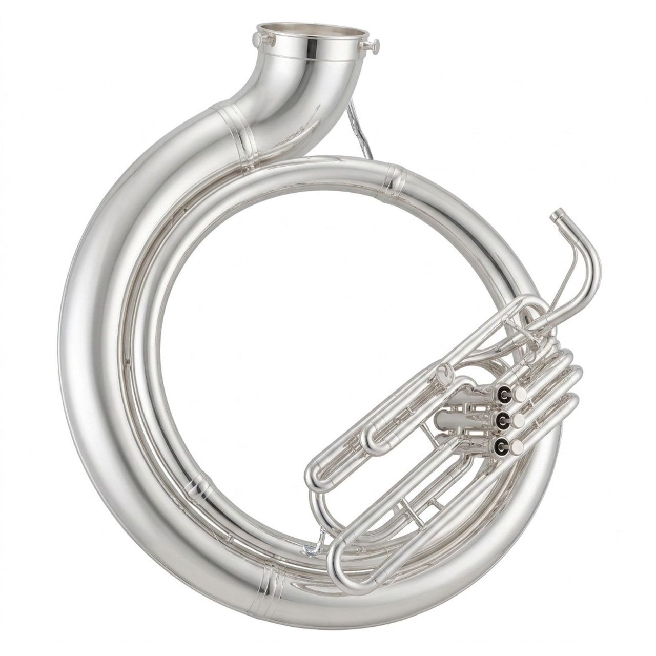 Tuba Sousafon John Packer Jp2057s Plateada Si Bemol Con 3 Embolos