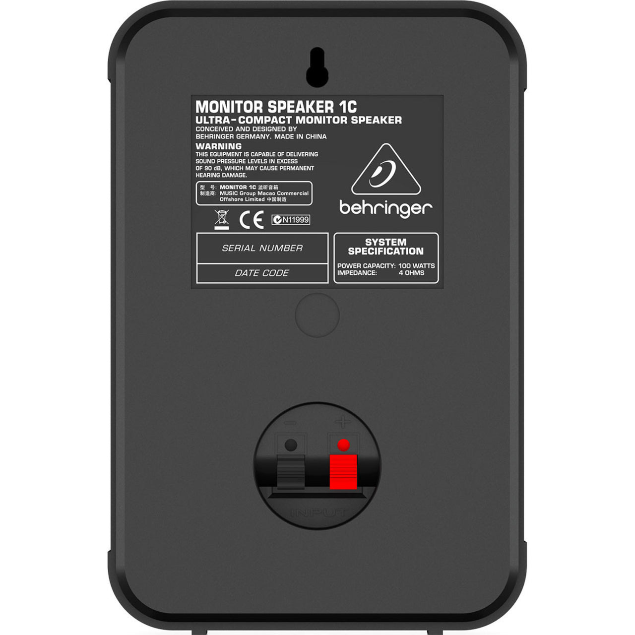 Bafle Pasivo Behringer 1c-bk Instalacion Negro (par)