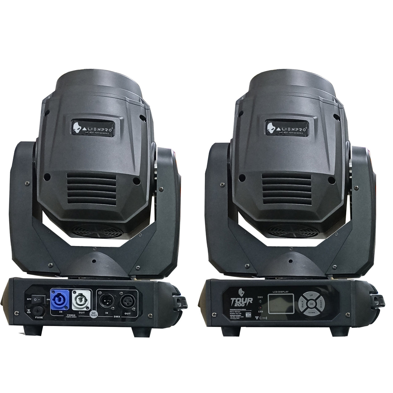 Par De Cabezas Moviles Alien Tour 200w Con Case 44-kit-cm-200w
