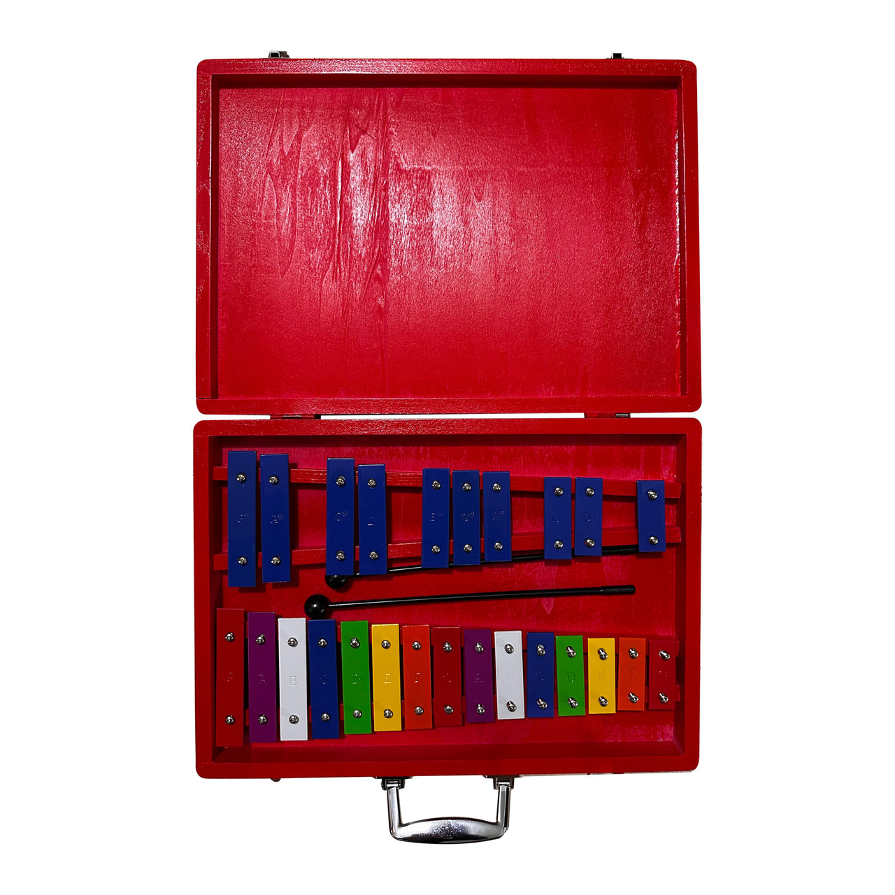 Metalofono Thunder Tl25 Rojo 25 Teclas Con Estuche