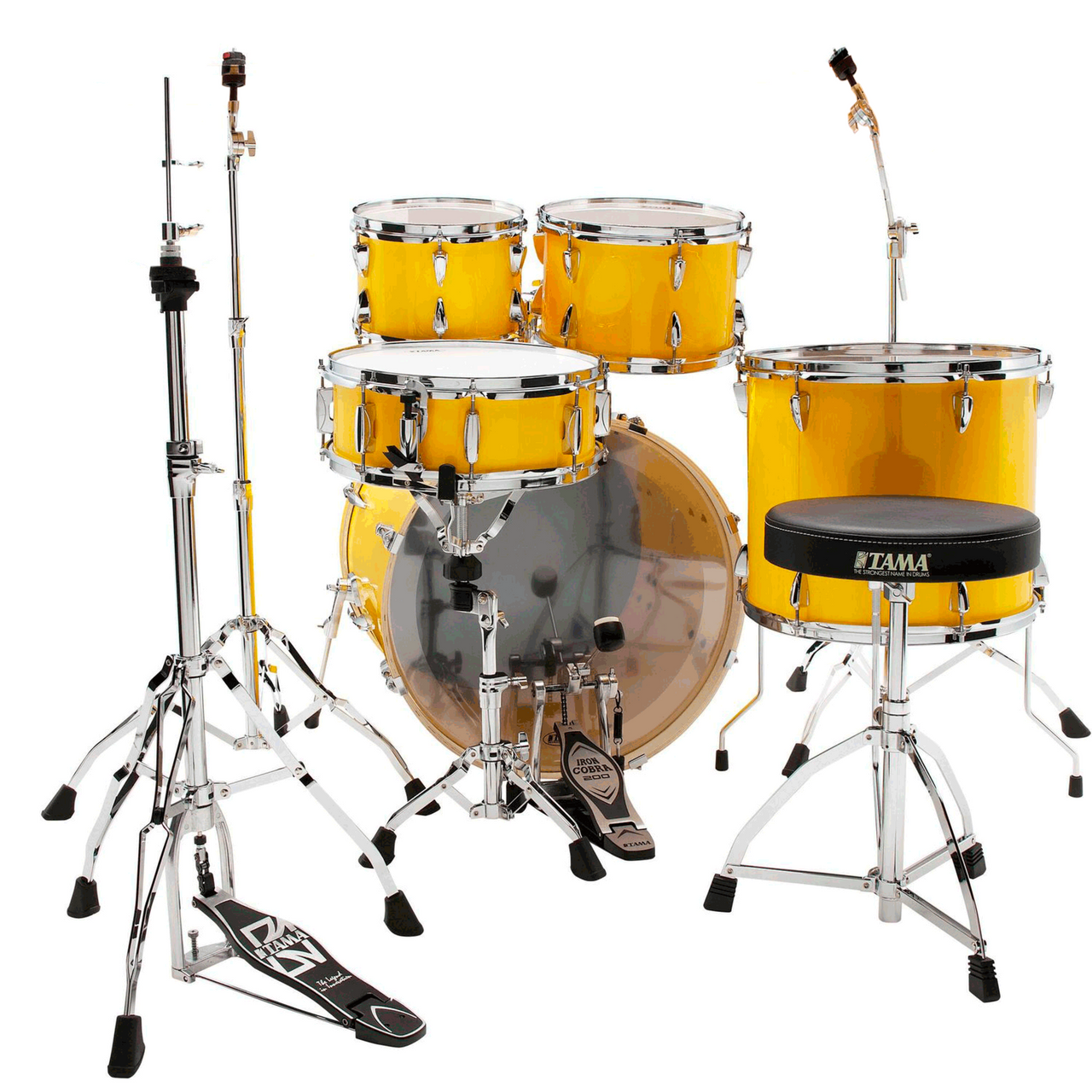 Bateria Tama Imperialstar Ip52h6w-ely 5 Piezas Amarillo Con Atril Y Asiento