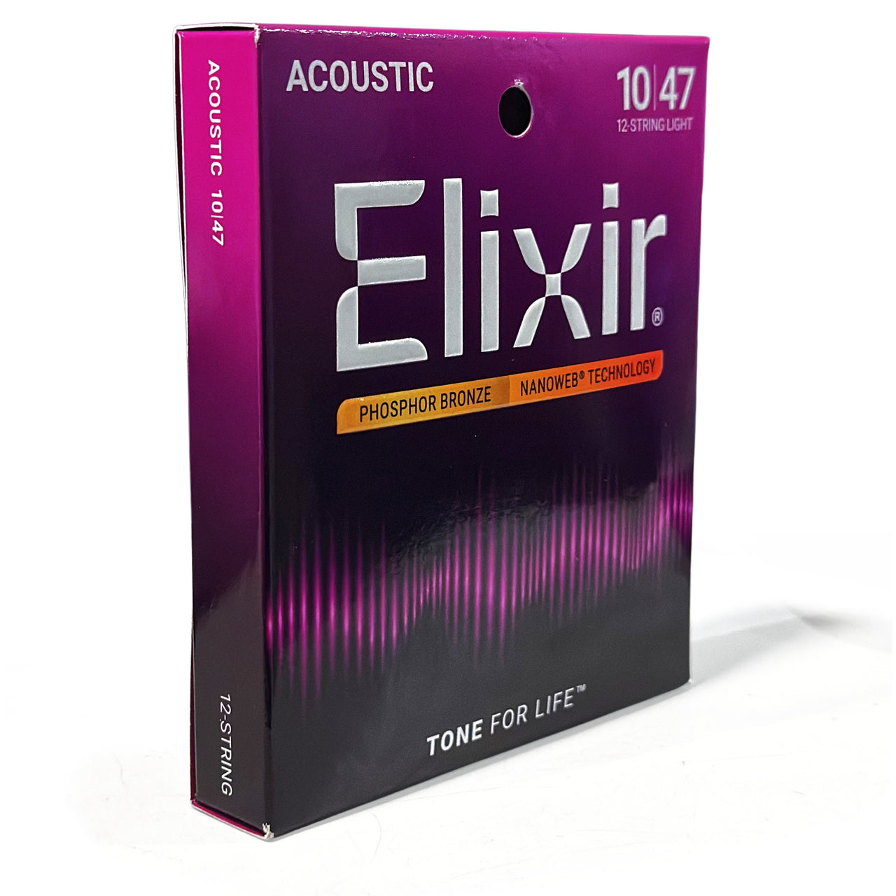 Encordadura Elixir 16152 Para Guitarra Acustica 12 Cuerdas Light Phosphor Bronze 10-47