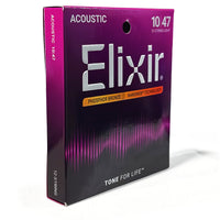 Thumbnail for Encordadura Elixir 16152 Para Guitarra Acustica 12 Cuerdas Light Phosphor Bronze 10-47