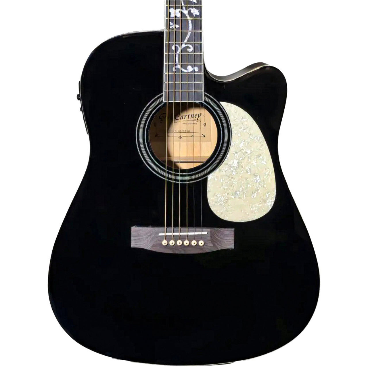 Guitarra Electroacustica McCartney Bfg-4117c-fm-eq-bk Texana Negra