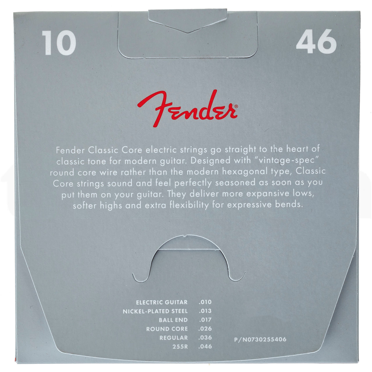 ENCORDADURA FENDER P/GUITARRA ELECTRICA 10-46, 255R, 0730255406