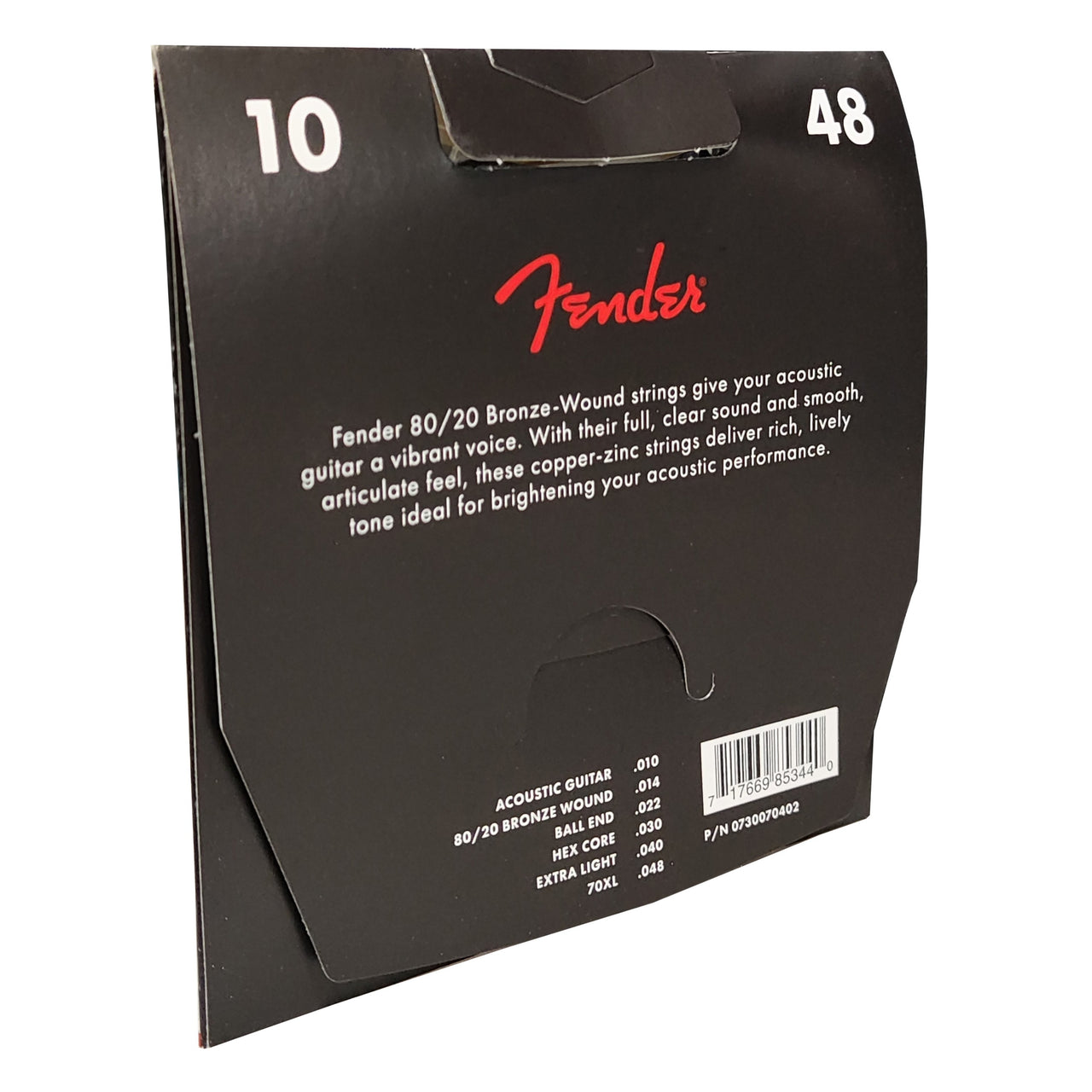 Juego De Cuerdas Fender Guitarra Electroacustica Bronze 10-48,70xl 0730070402