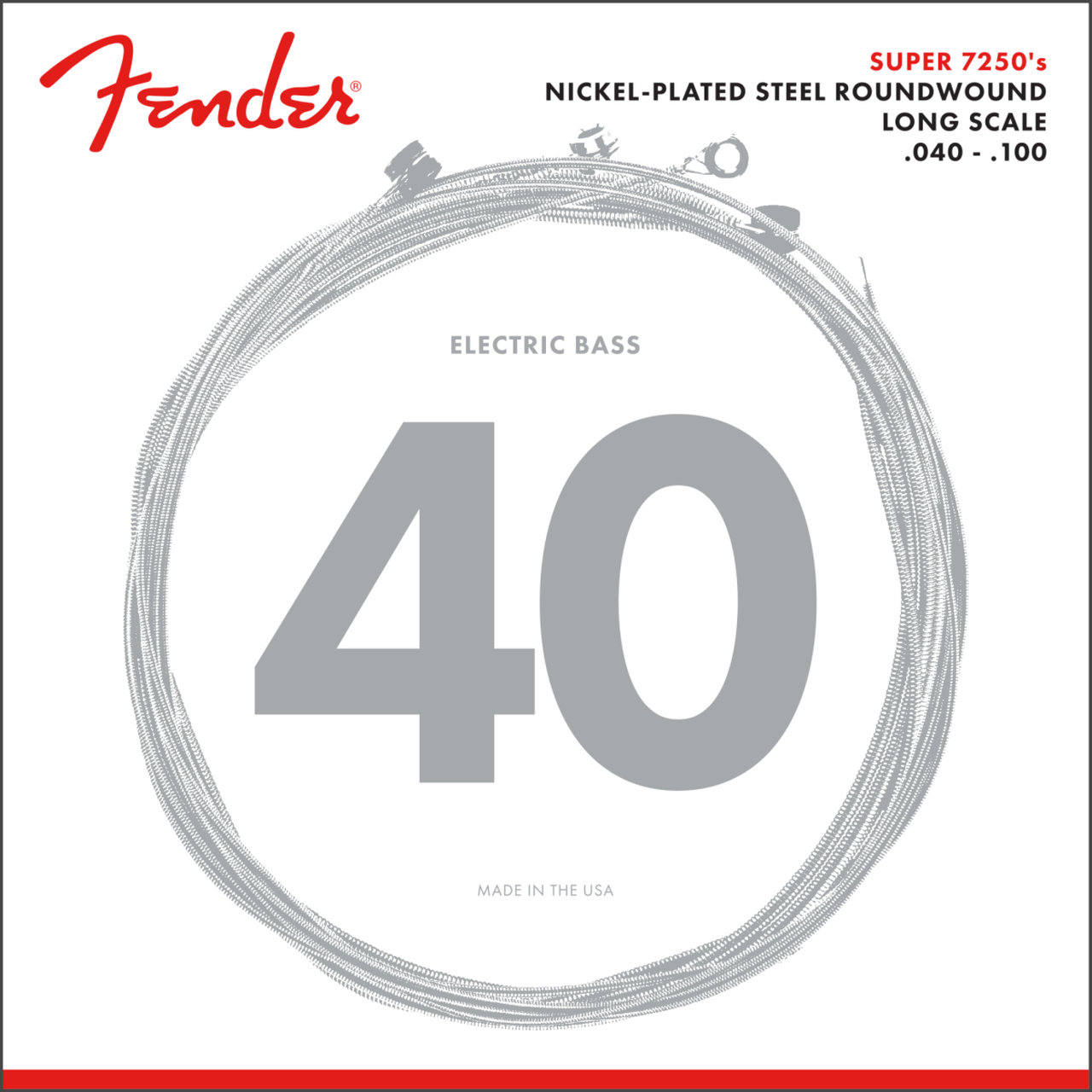 ENCORDADURA FENDER P/BAJO ELECTRICO 4CDAS. 7250L .040-.100, 0737250403