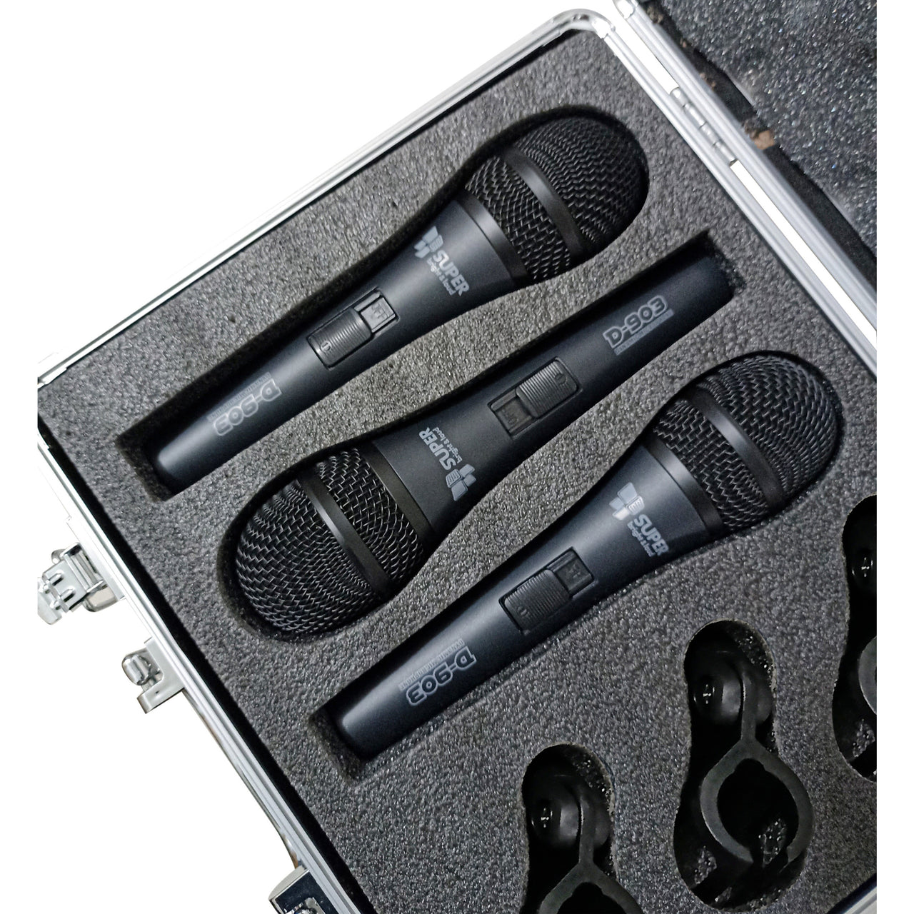 Microfono Superbright D-903 Alambrico Set De 3 Piezas