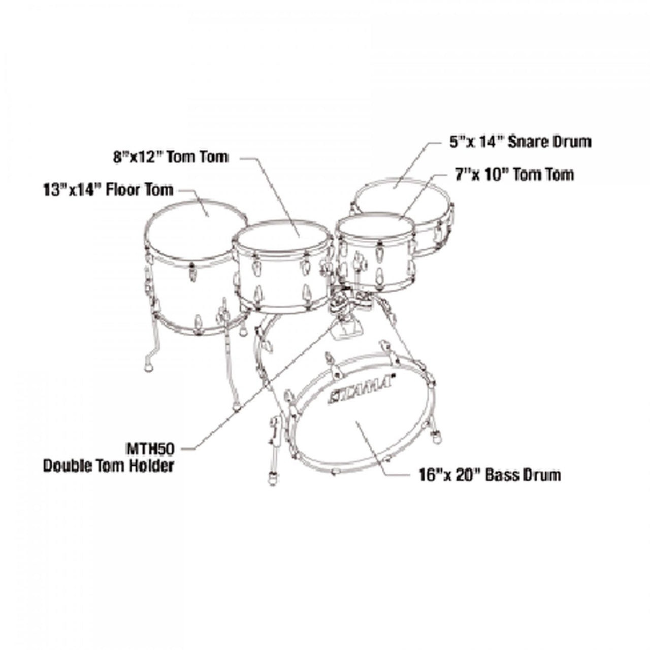 Bateria Tama "imperial Star" 5 Pzas Roble Ngo. C/herrajes,ie52kh6w-bow