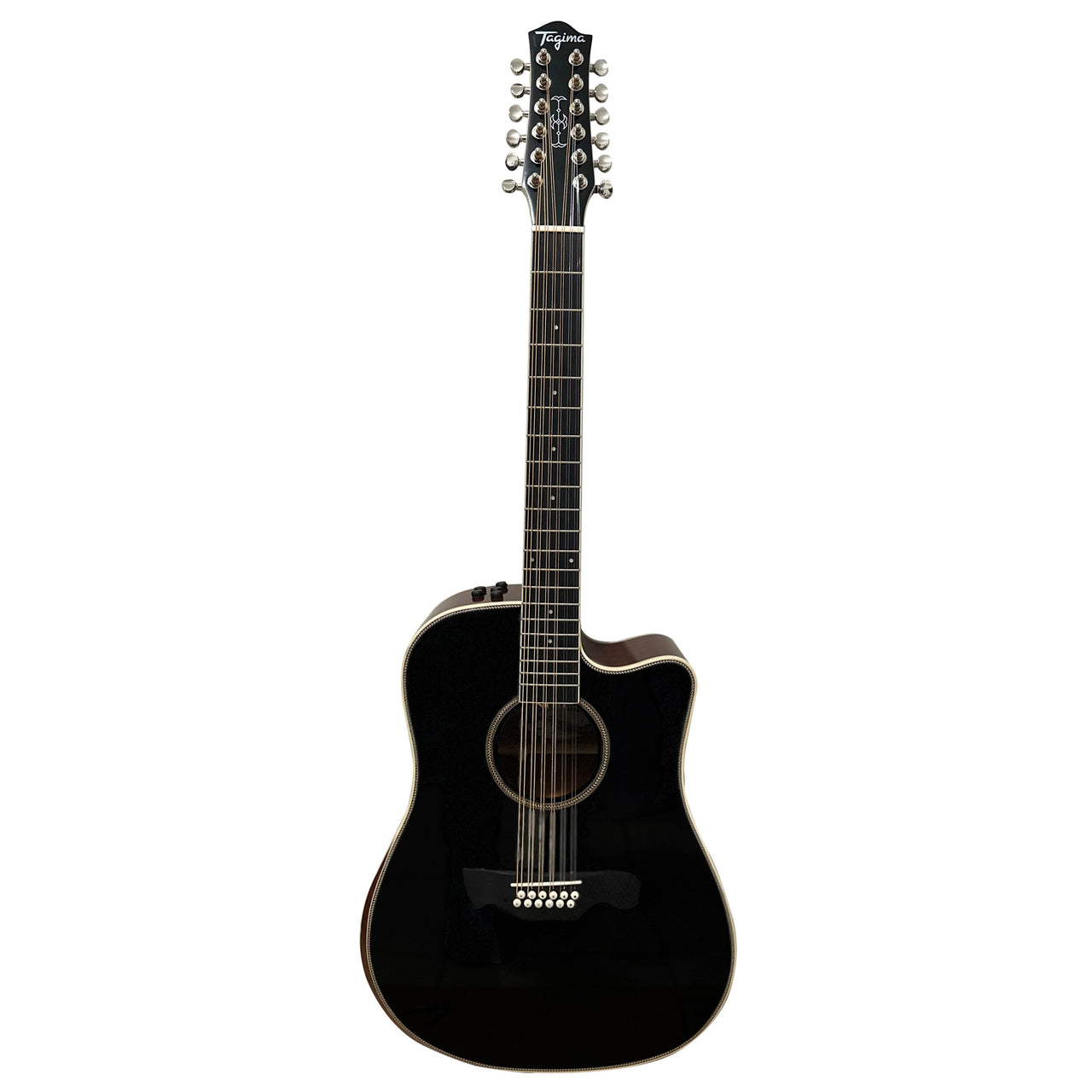 Guitarra Docerola Electroacustica Tagima Sierreña-xii-eq-bk Negra
