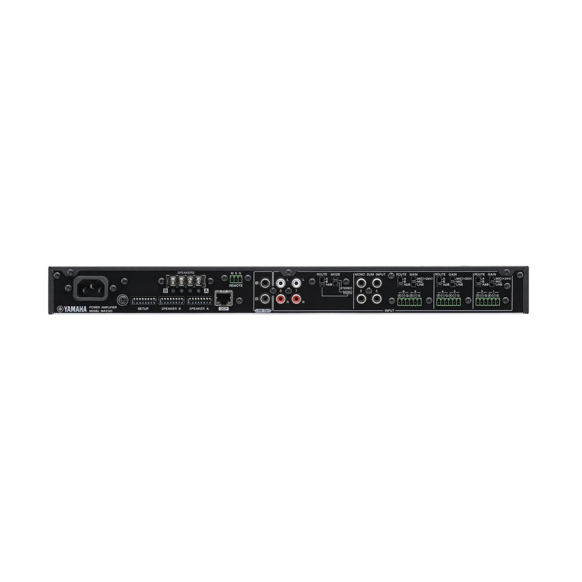 MEZCLADORA AMPLIFICADA YAMAHA 2 ZONAS 120W X2 Y LINEA 70/100, MA2120