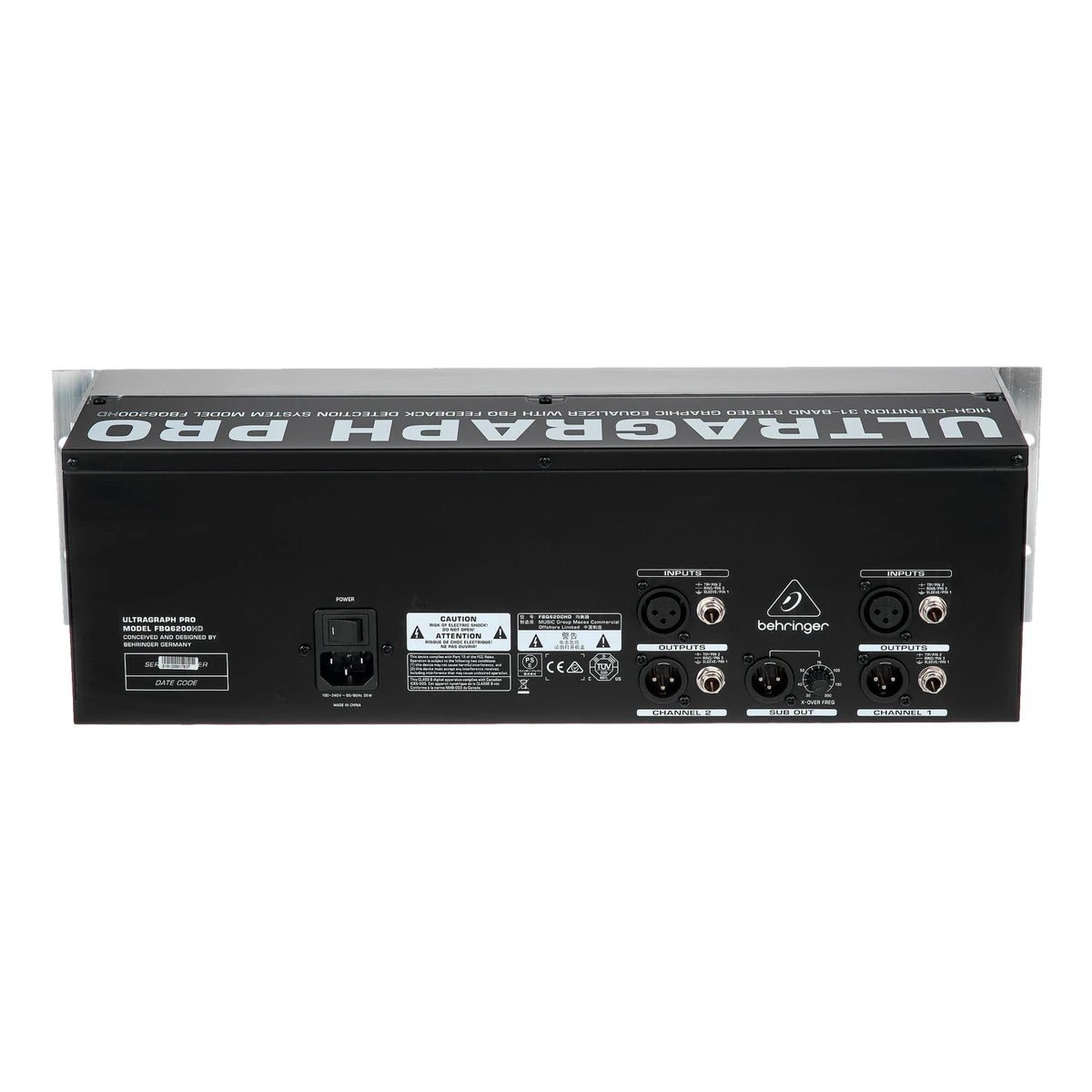 Ecualizador Behringer FBQ6200HD Grafico Estereo De 31 Bandas