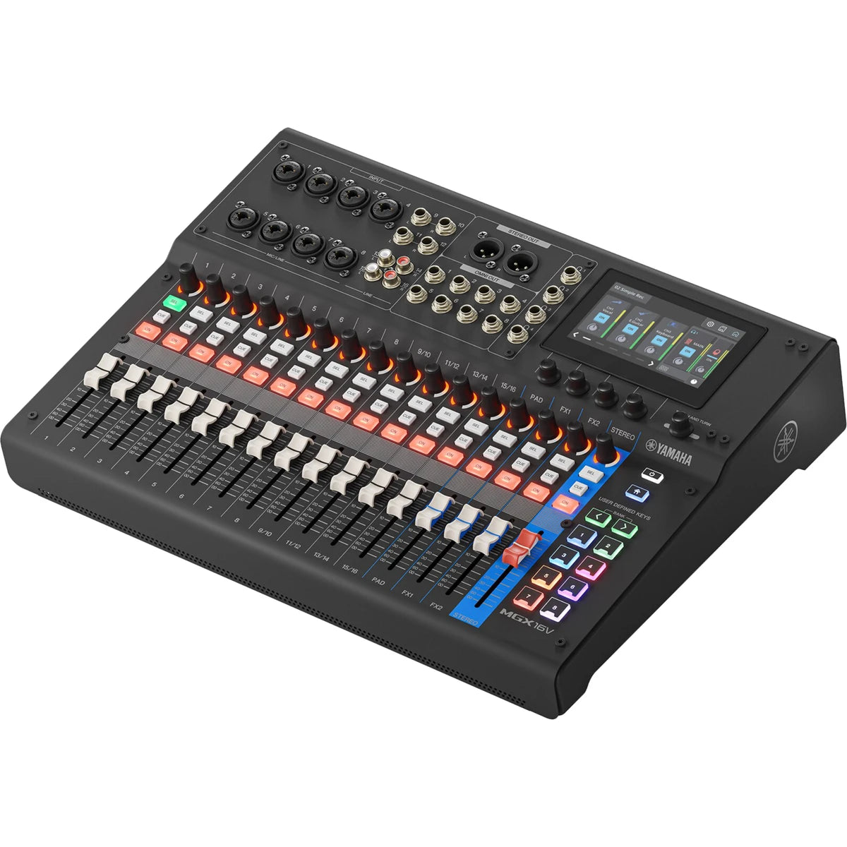 Consola Yamaha MGX16VB De Mezcla Digital 16 Canales Interfaz De Video Black