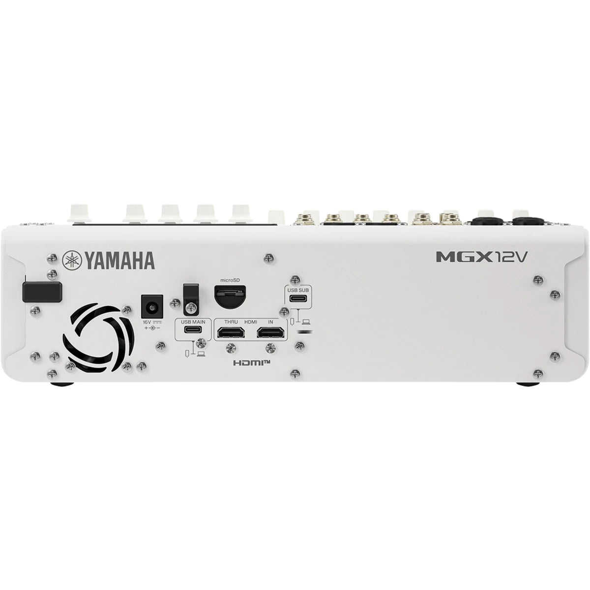 Consola Yamaha MGX12VW De Mezcla Digital 12 Canales Blanco Con Interfaz De Video