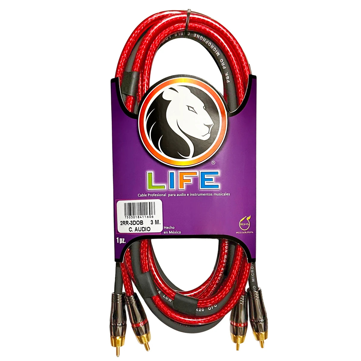 Cable Life 2RR-3DOB 2rca A 2rca 3 Metros