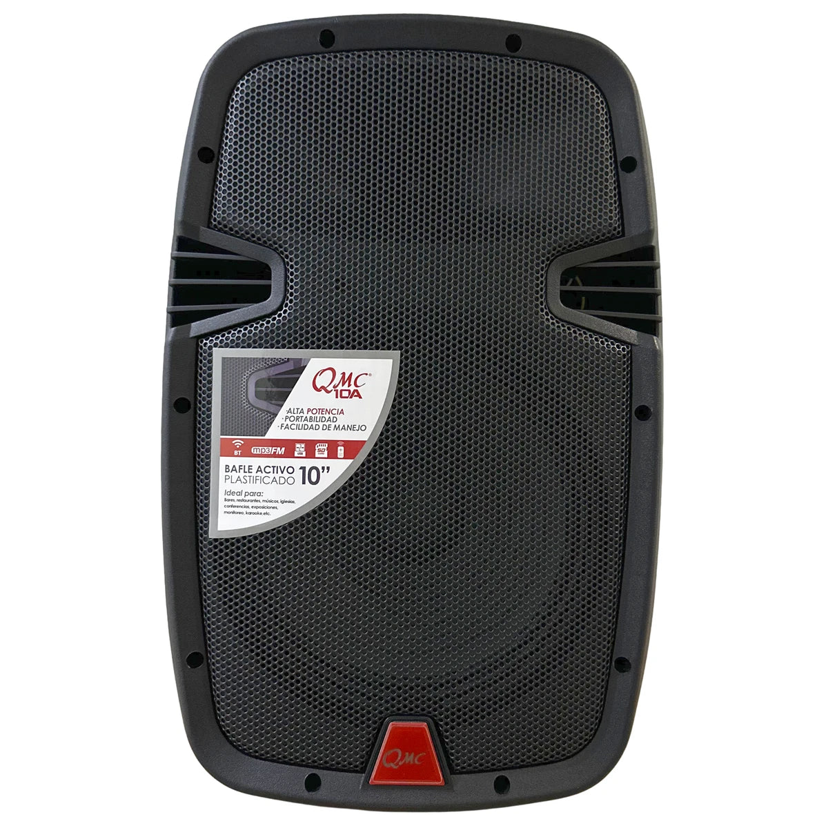 BAFLE QMC 10" ACTIVO C/BLUETOOTH Y MP3, QMC-10A