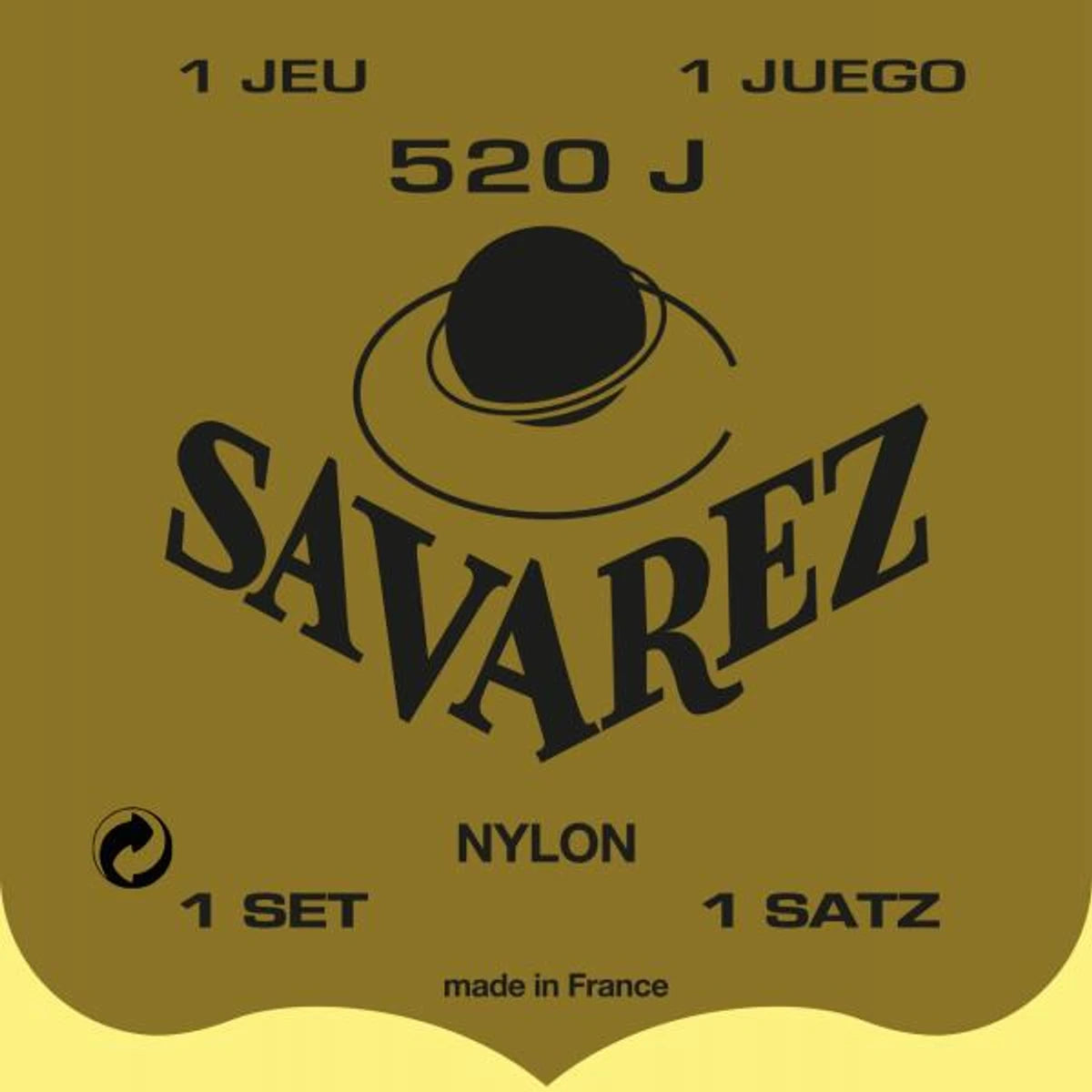 Encordadura Savarez 520J Para Guitarra Tradicional Tension Alta
