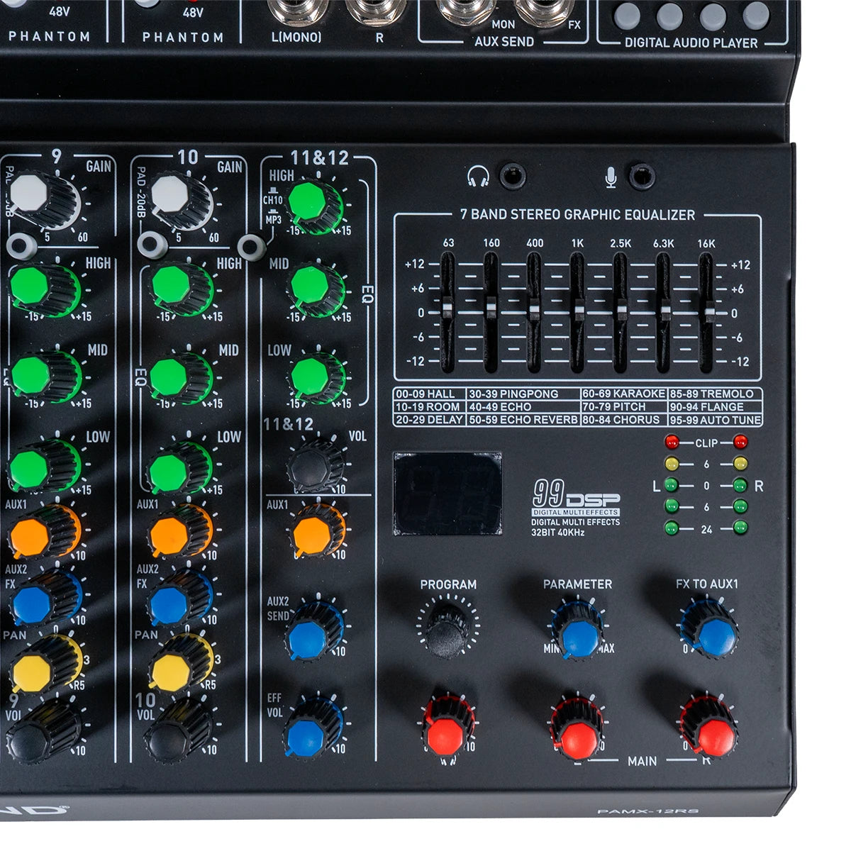 Mezcladora Prosound 12 Canales PAMX-12RS Con Efectos