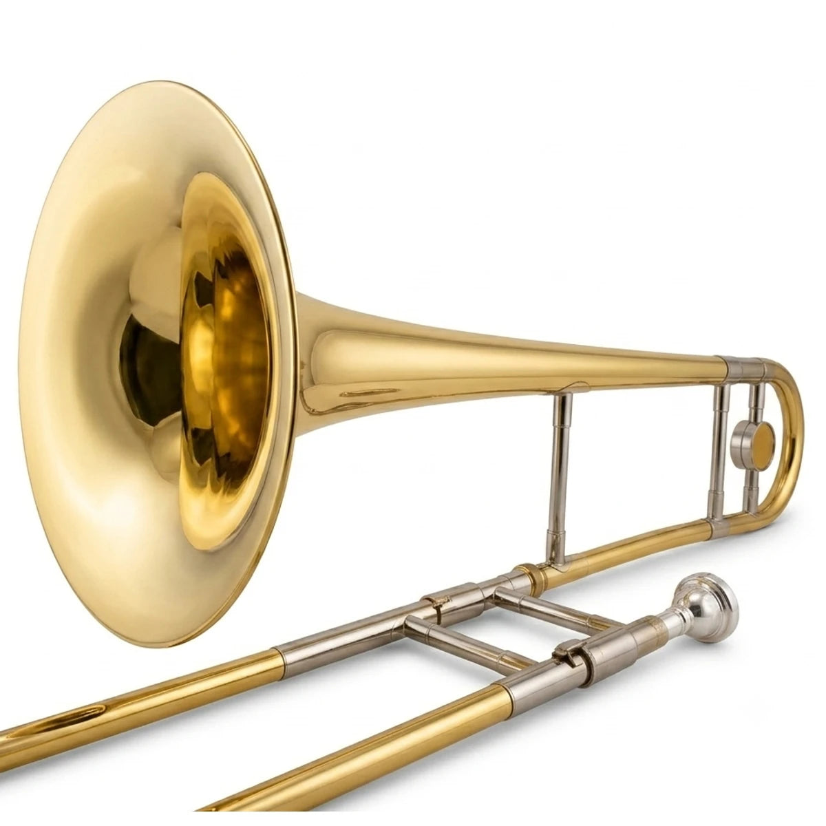 Trombon De Vara Bajo Alde Audio 6423L Sib Laqueado Uniones Niqueladas