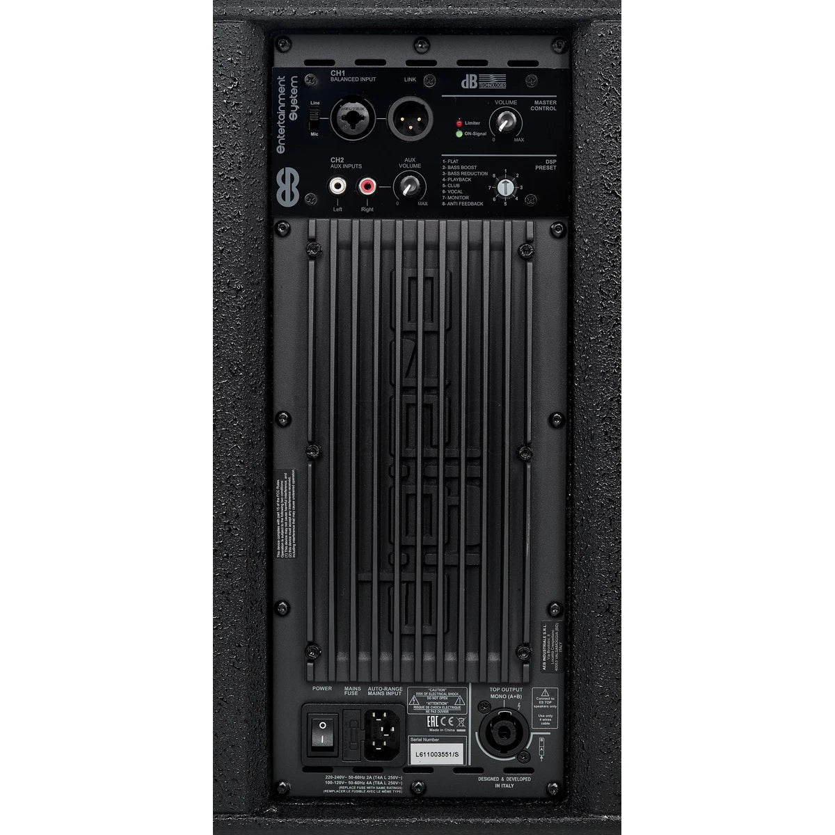 Sistema De Audio DB Technologies ES 802 Con Subwoofer 12 Pulgadas Negro