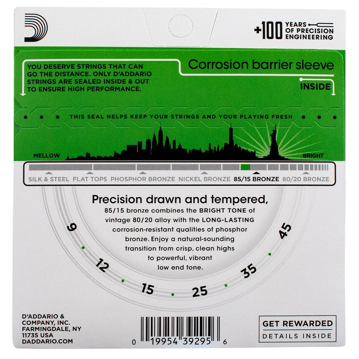 Encordadura D Addario EZ-890 Para Guitarra Electroacustica Bronze