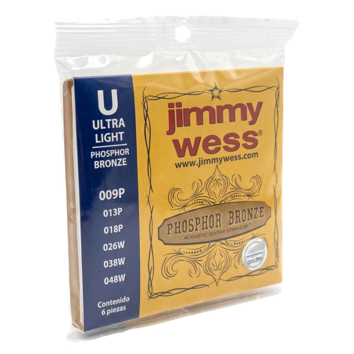 Encordadura Jimmy Wess JWGA-809BF Para Guitarra Electroacustica Bronce 09-048