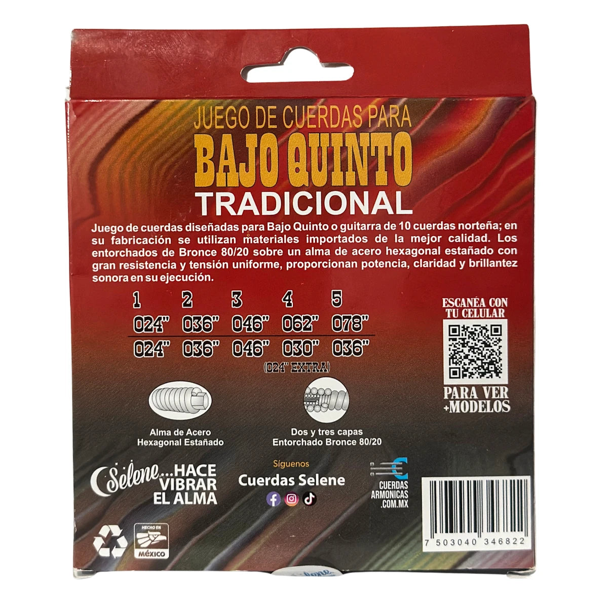 Encordadura Selene 950-BQ Para Bajo Quinto