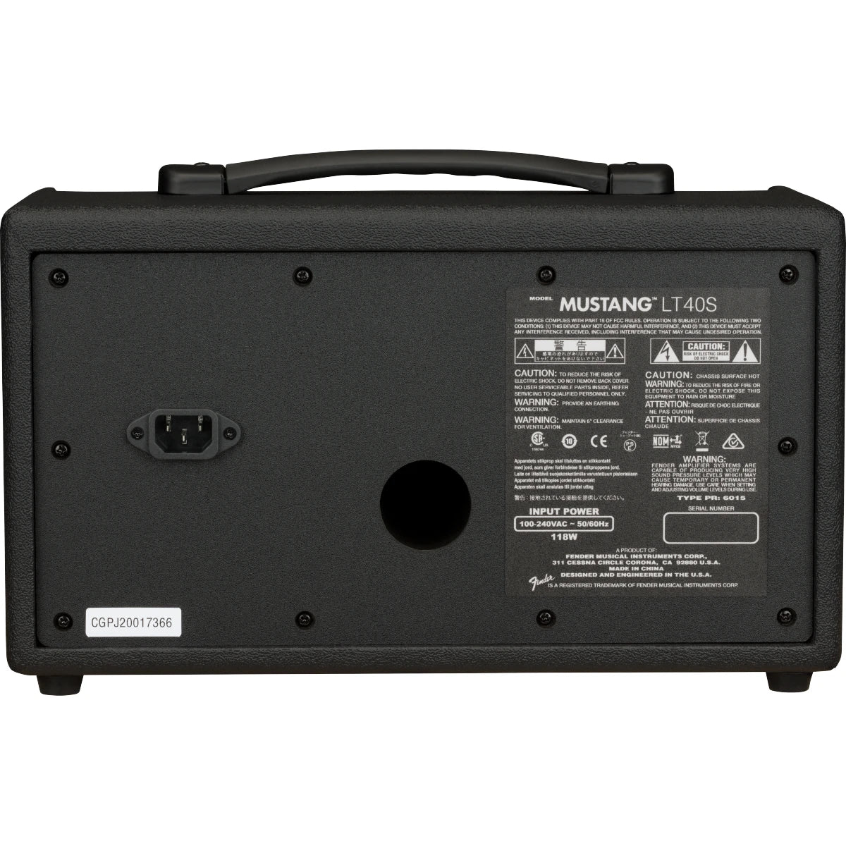 Amplificador Fender LT40S Para Guitarra Mustang 120V MX 2311414000