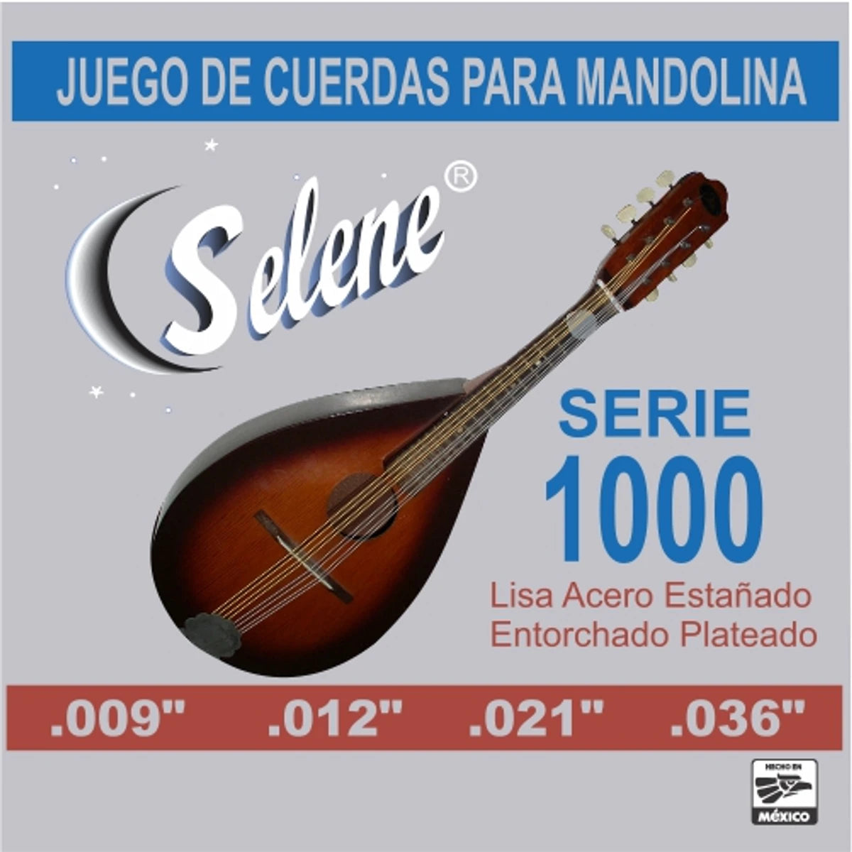 Encordadura Selene Para Mandolina Plateada 1000