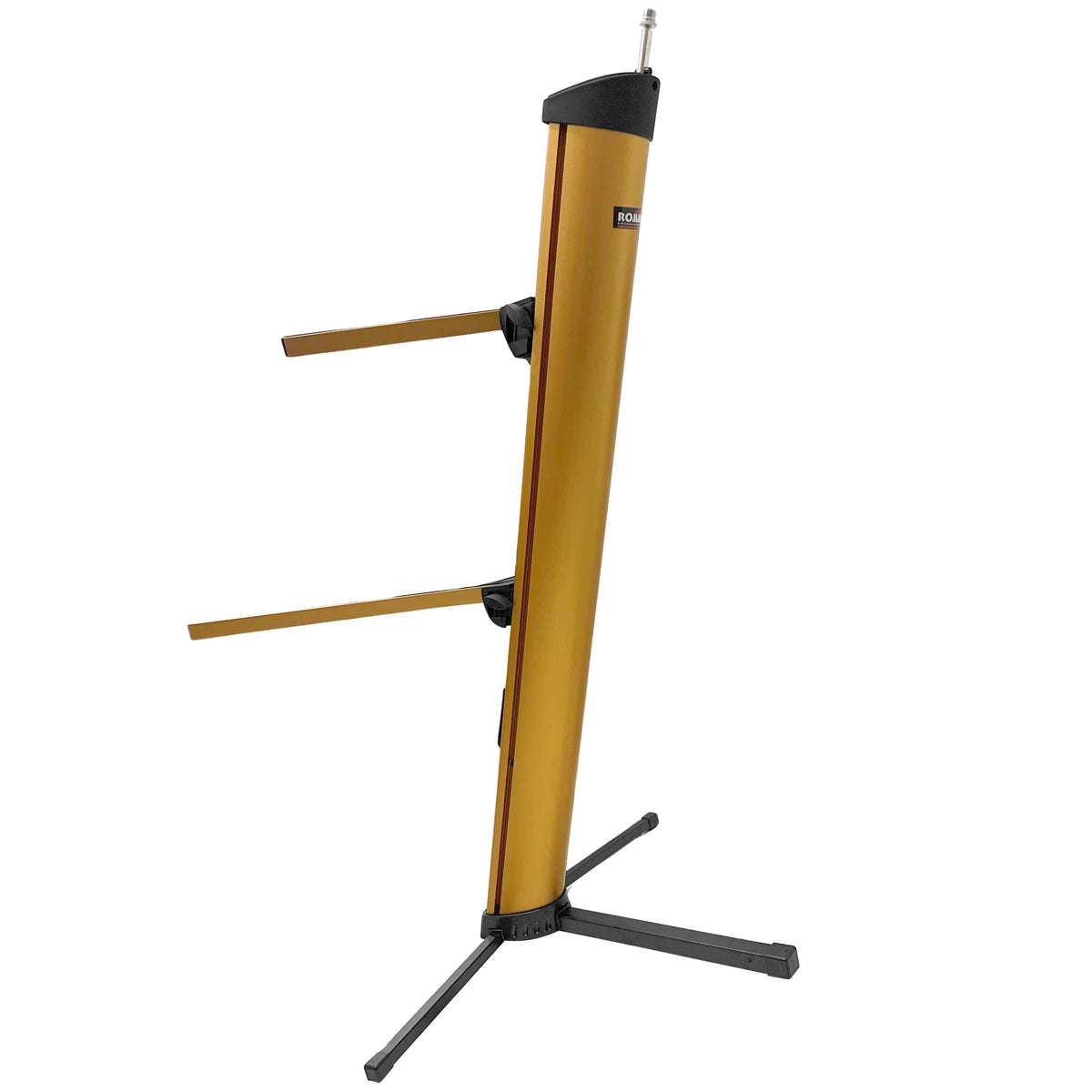 STAND/ATRIL ROMMS P/2 TECLADOS BRAZOS AJUSTABLES COBRE-DORADO, MS-120CO