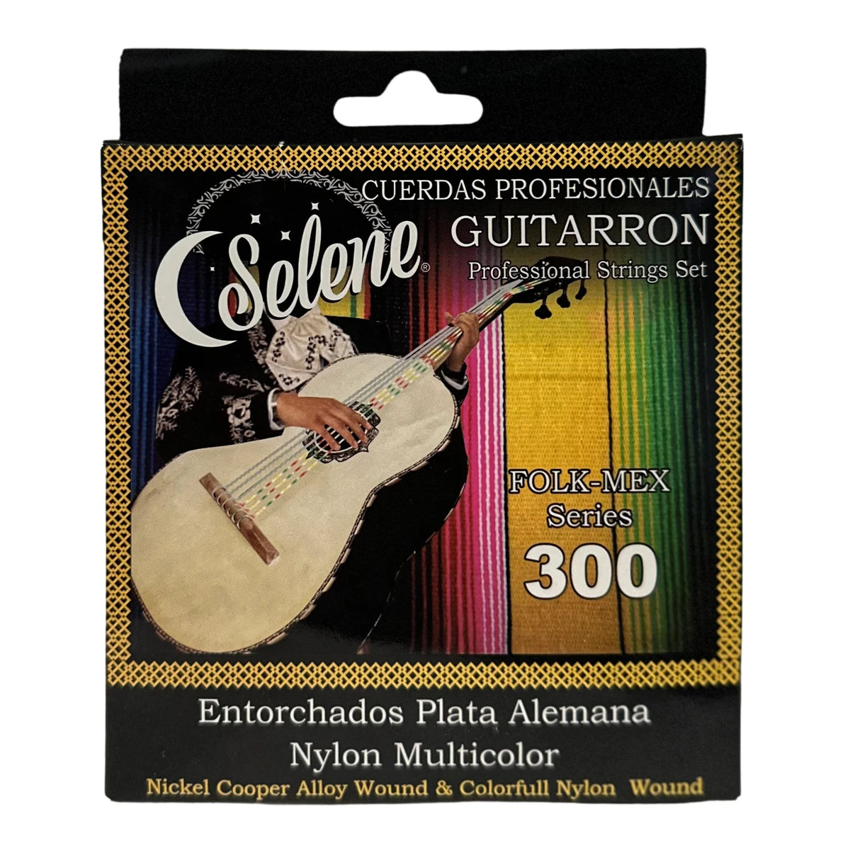 Encordadura Selene Para Guitarron Serie 300 Entorchado Nylon-Niquel