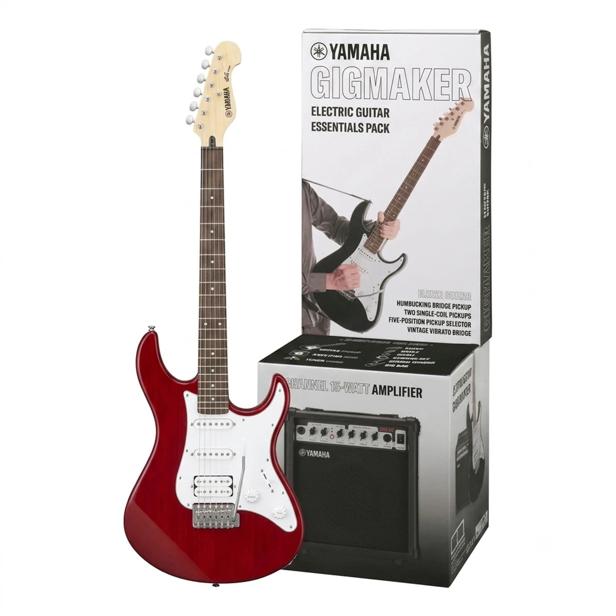 PAQUETE DE GUITARRA ELECTRICA YAMAHA ROJO METALICO, EG112GPII-MR