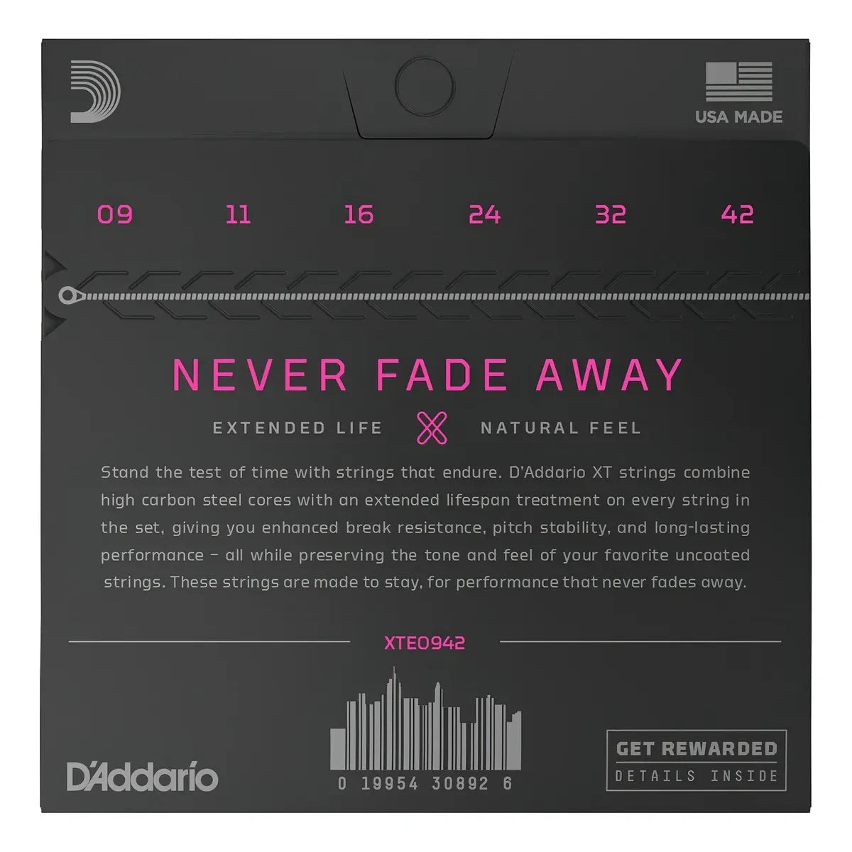 ENCORDADURA D ADDARIO P/GUITARRA ELECTRICA 09-42, XTE0942
