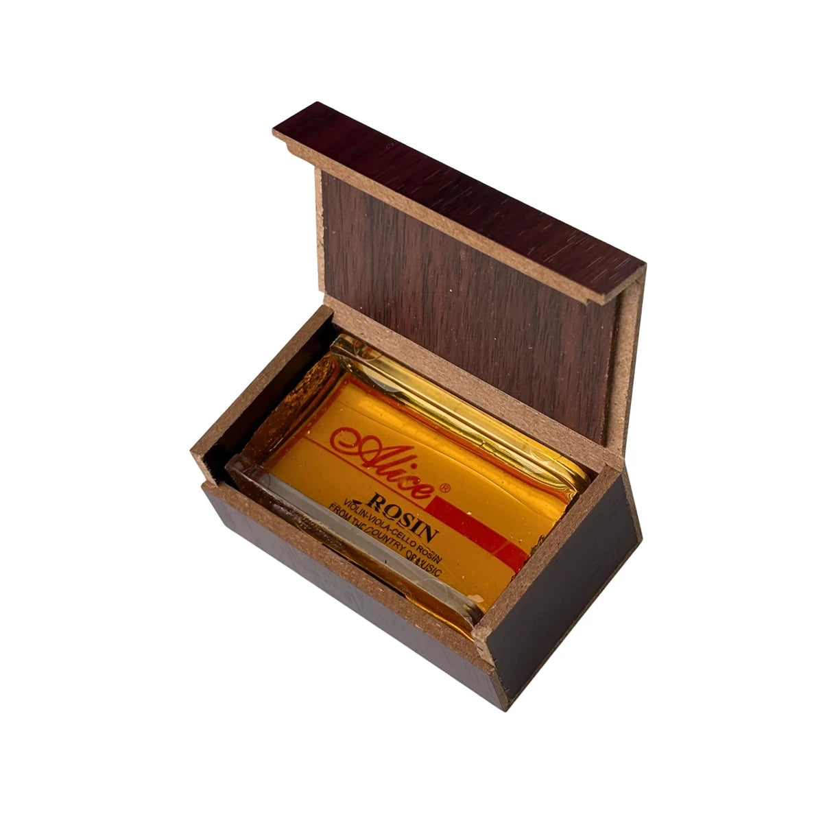 Brea Para Violin Alice A013C Color Ambar En Caja De Madera