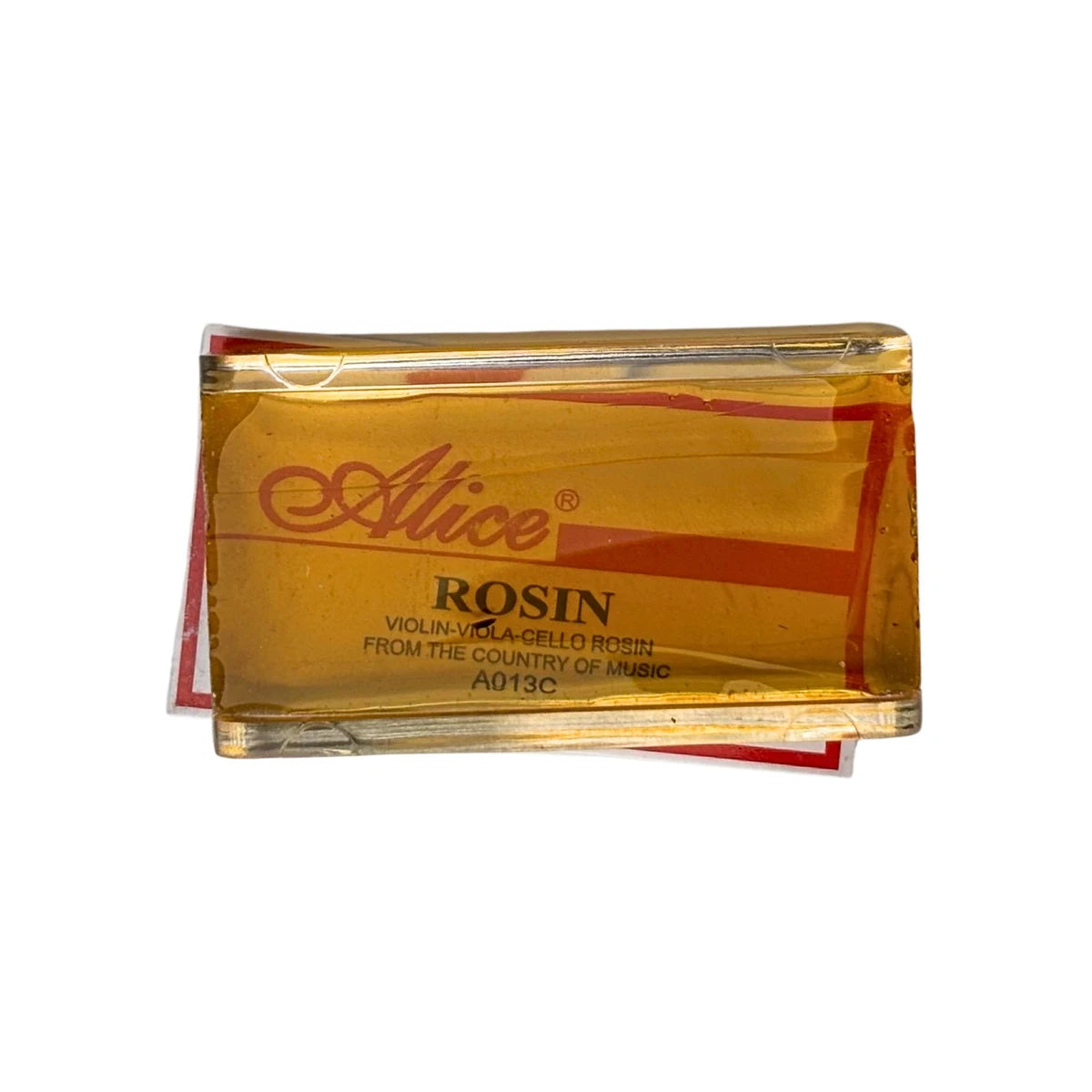 Brea Para Violin Alice A013C Color Ambar En Caja De Madera