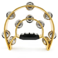 Thumbnail for Pandero Acrilico Romms PAN-M2GD Doble Media Luna Dorado