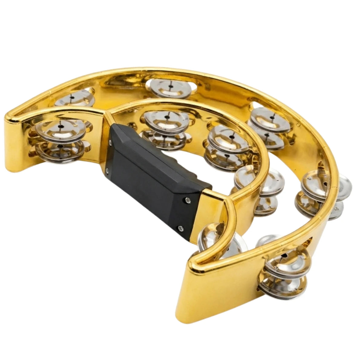 Pandero Acrilico Romms PAN-M2GD Doble Media Luna Dorado
