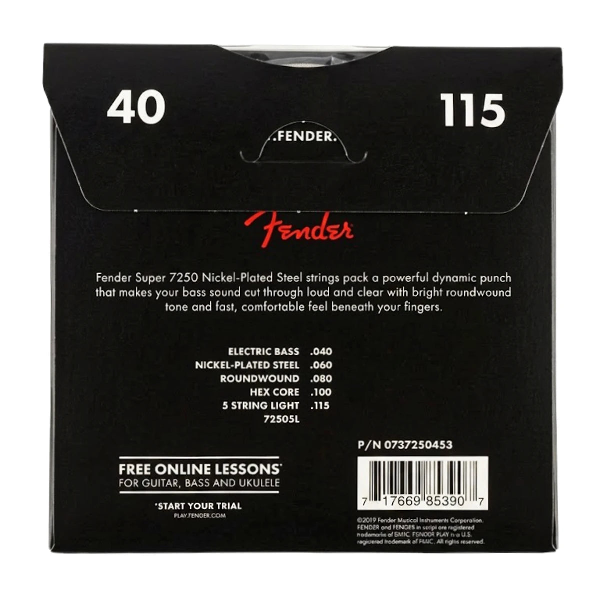 ENCORDADURA FENDER P/BAJO ELECTRICO 5CDAS. 7250-5L (40-115),0737250453