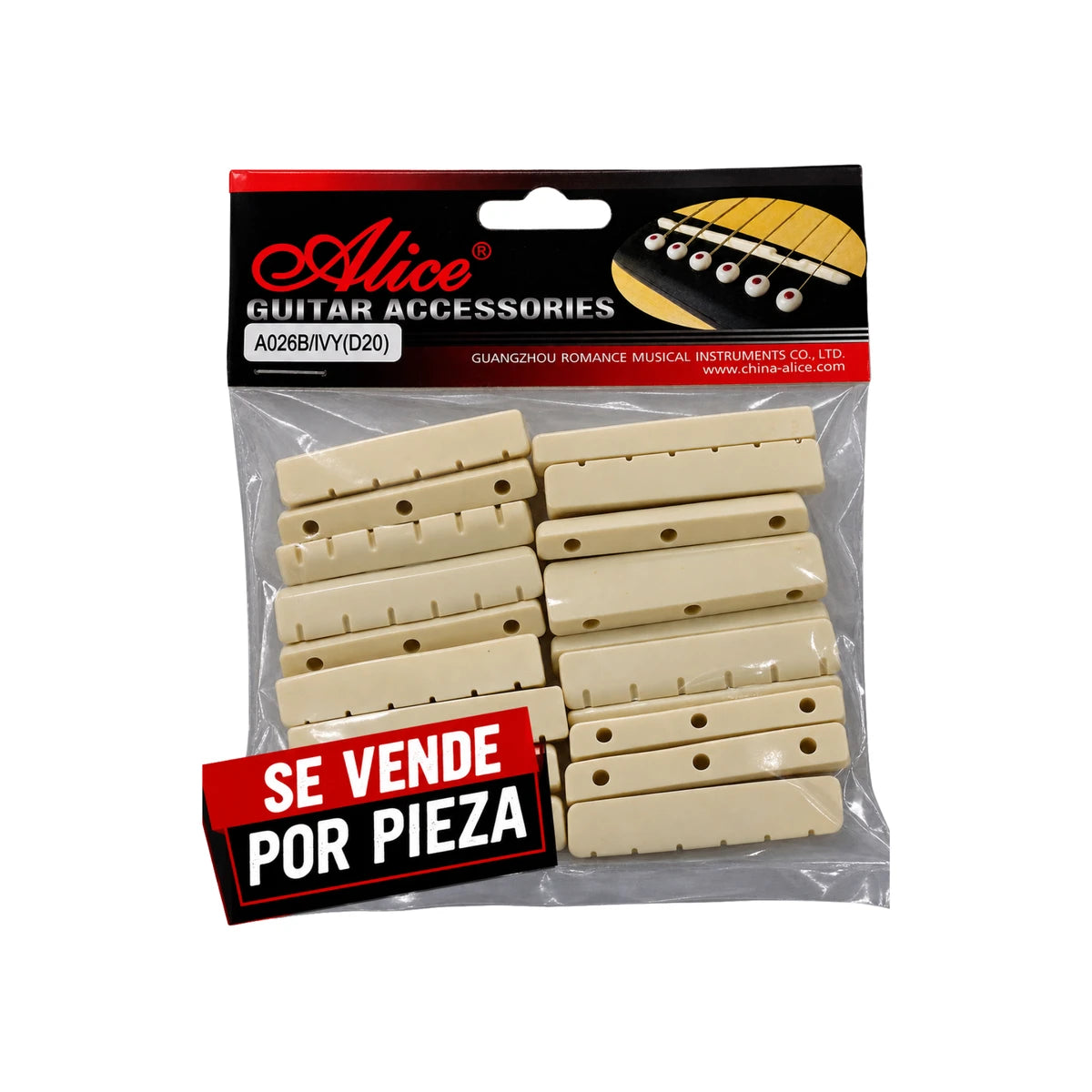Hueso Alice A026B Para Guitarra Acustica Ranurada