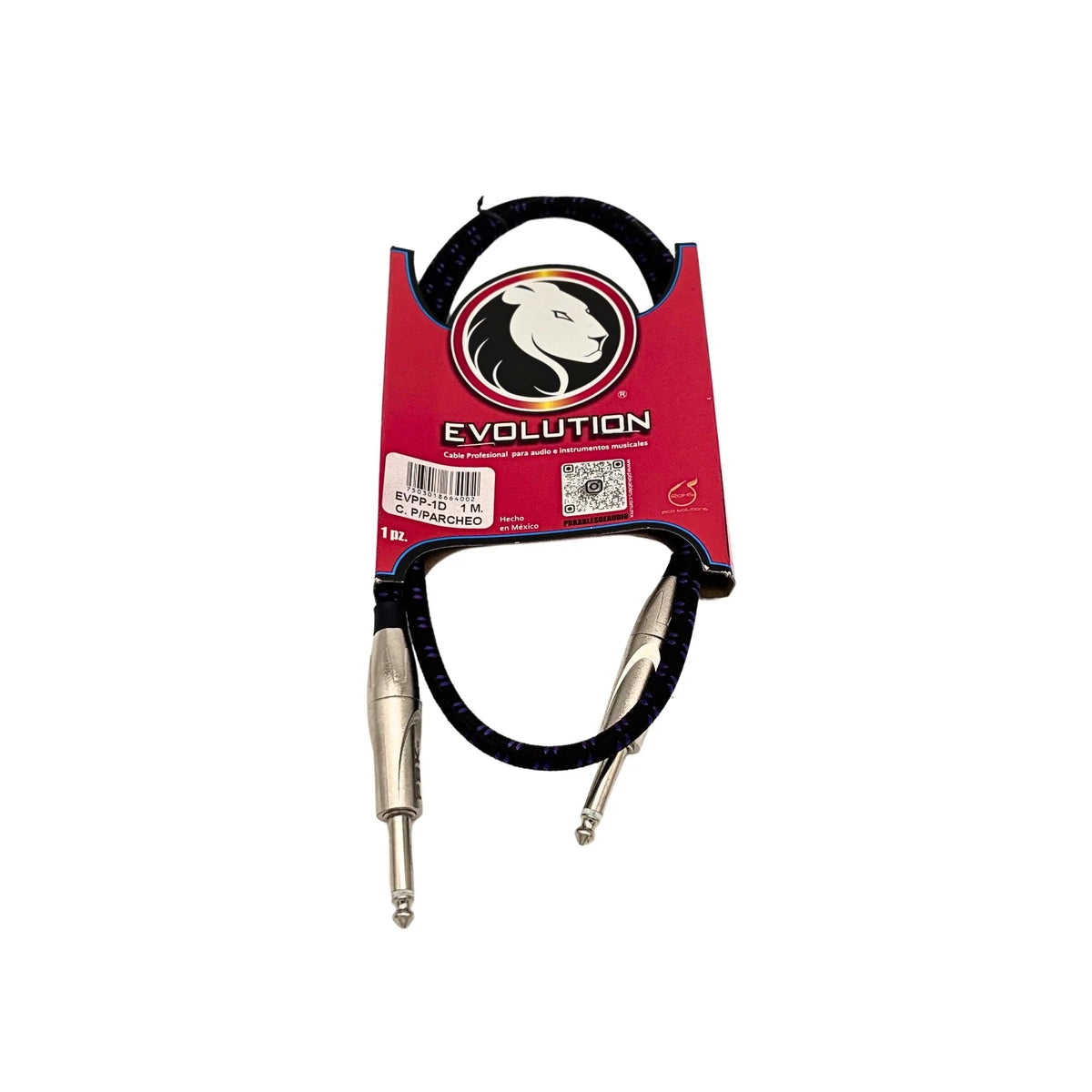Cable Evolution EVPP-1D Para Instrumento Plug A Plug Decorado 1 Metro