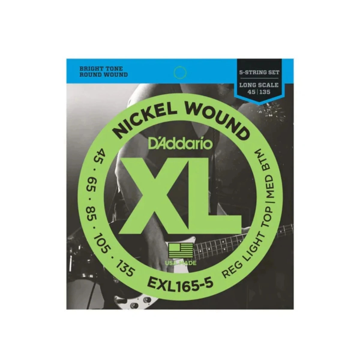 ENCORDADURA D ADDARIO P/BAJO ELECTRICO, EXL-165-5