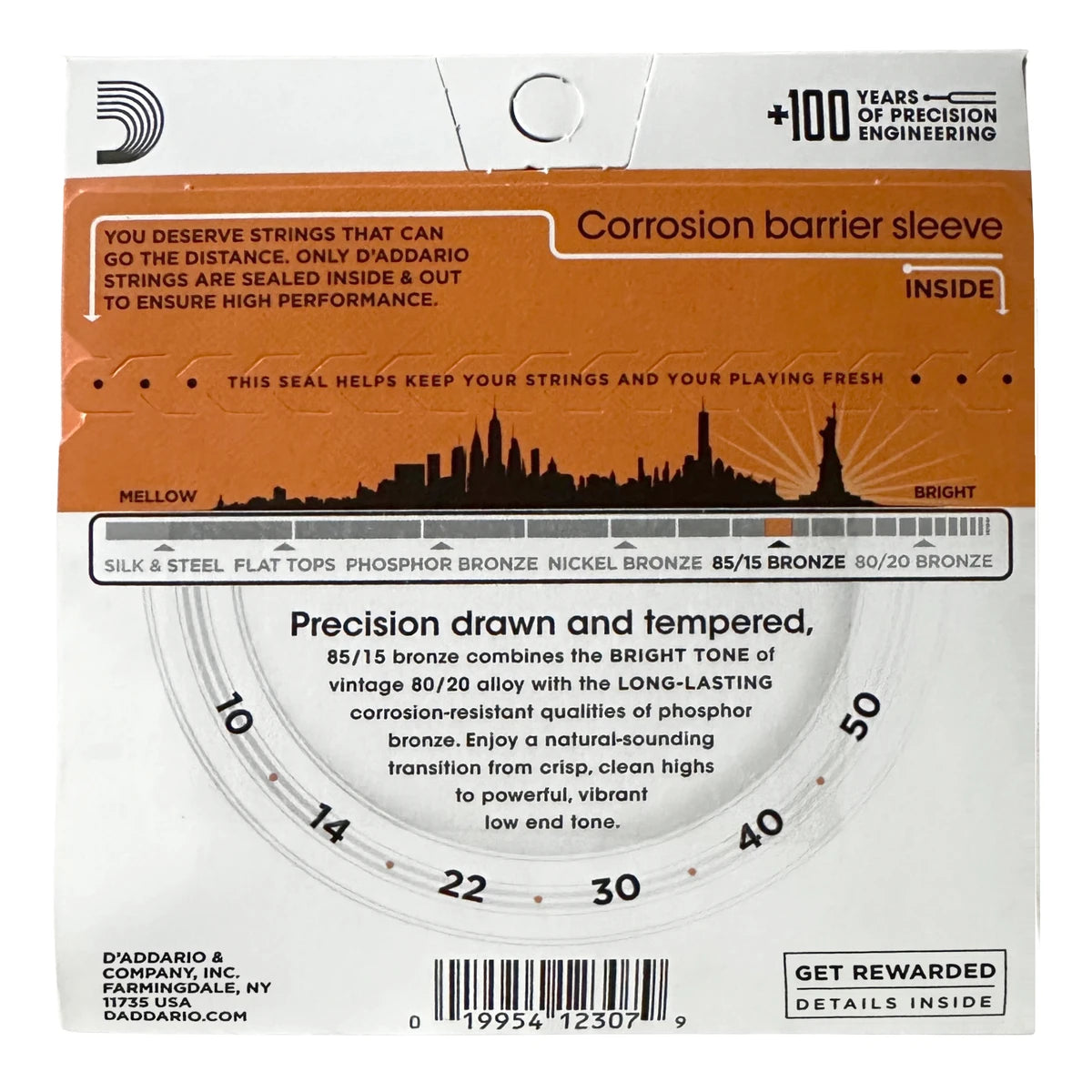 Encordadura D Addario EZ-900 Para Guitarra Electroacustica Broonze