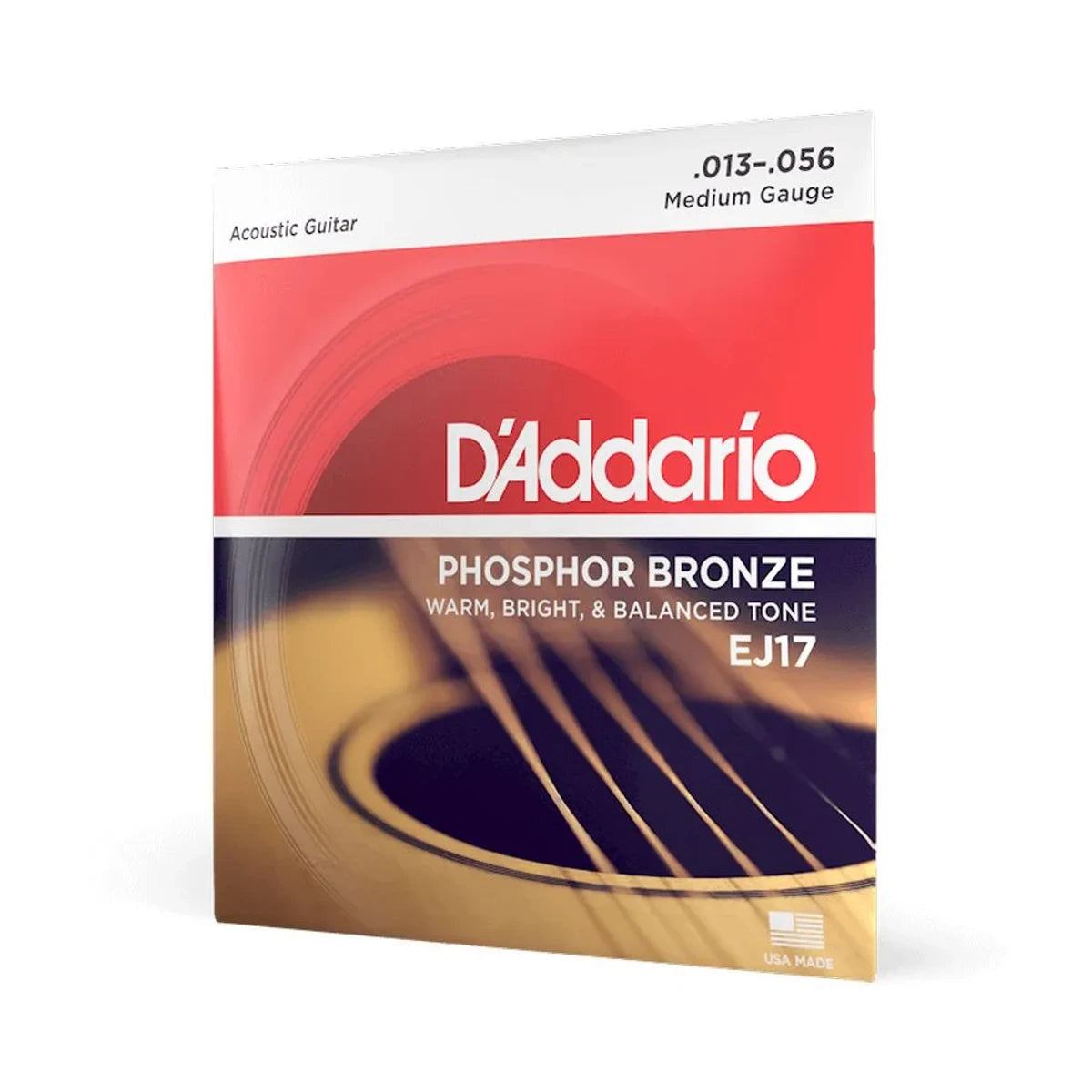 ENCORDADURA D ADDARIO P/GUITARRA ELECTROACUSTICA 013-056, EJ-17