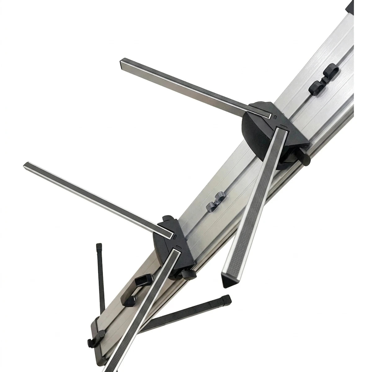 STAND/ATRIL ROMMS P/2 TECLADOS BRAZOS AJUSTABLES PLATEADO, MS-120SI