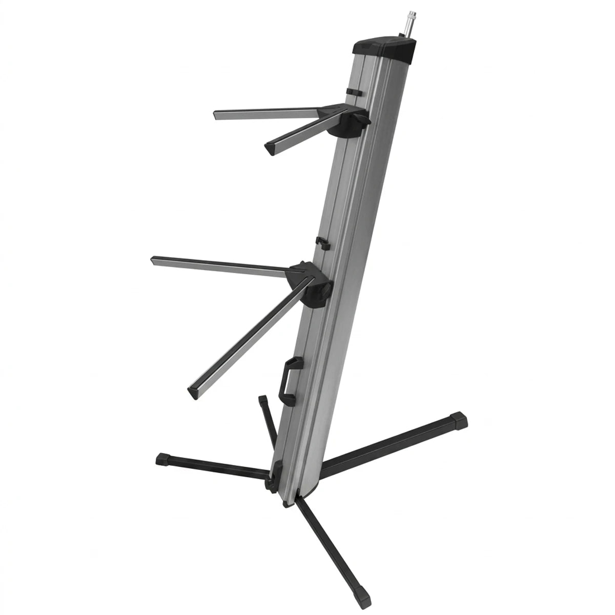 STAND/ATRIL ROMMS P/2 TECLADOS BRAZOS AJUSTABLES PLATEADO, MS-120SI
