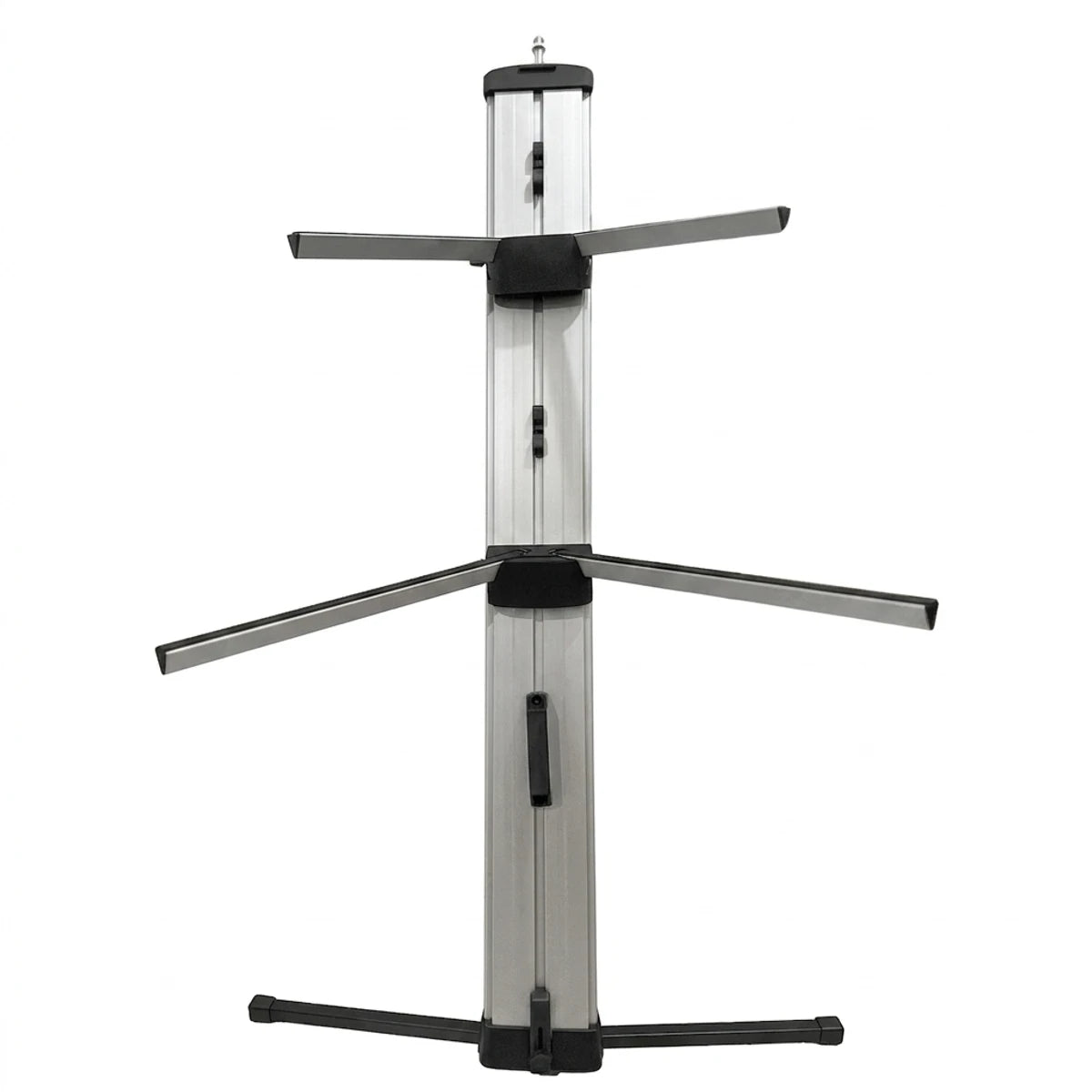STAND/ATRIL ROMMS P/2 TECLADOS BRAZOS AJUSTABLES PLATEADO, MS-120SI