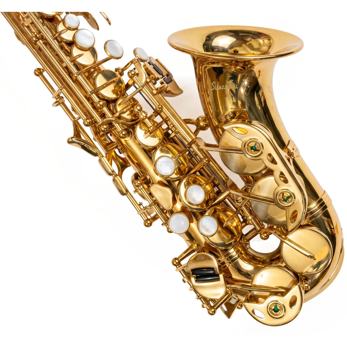 SAX SOPRANO CURVO SILVERTONE LAQ C/EST. 111-3A, SLSX001
